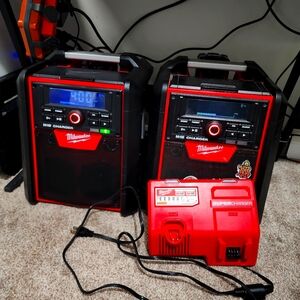 Milwaukee M18 Bluetooth Speakers + Batteries & Charger - $400
